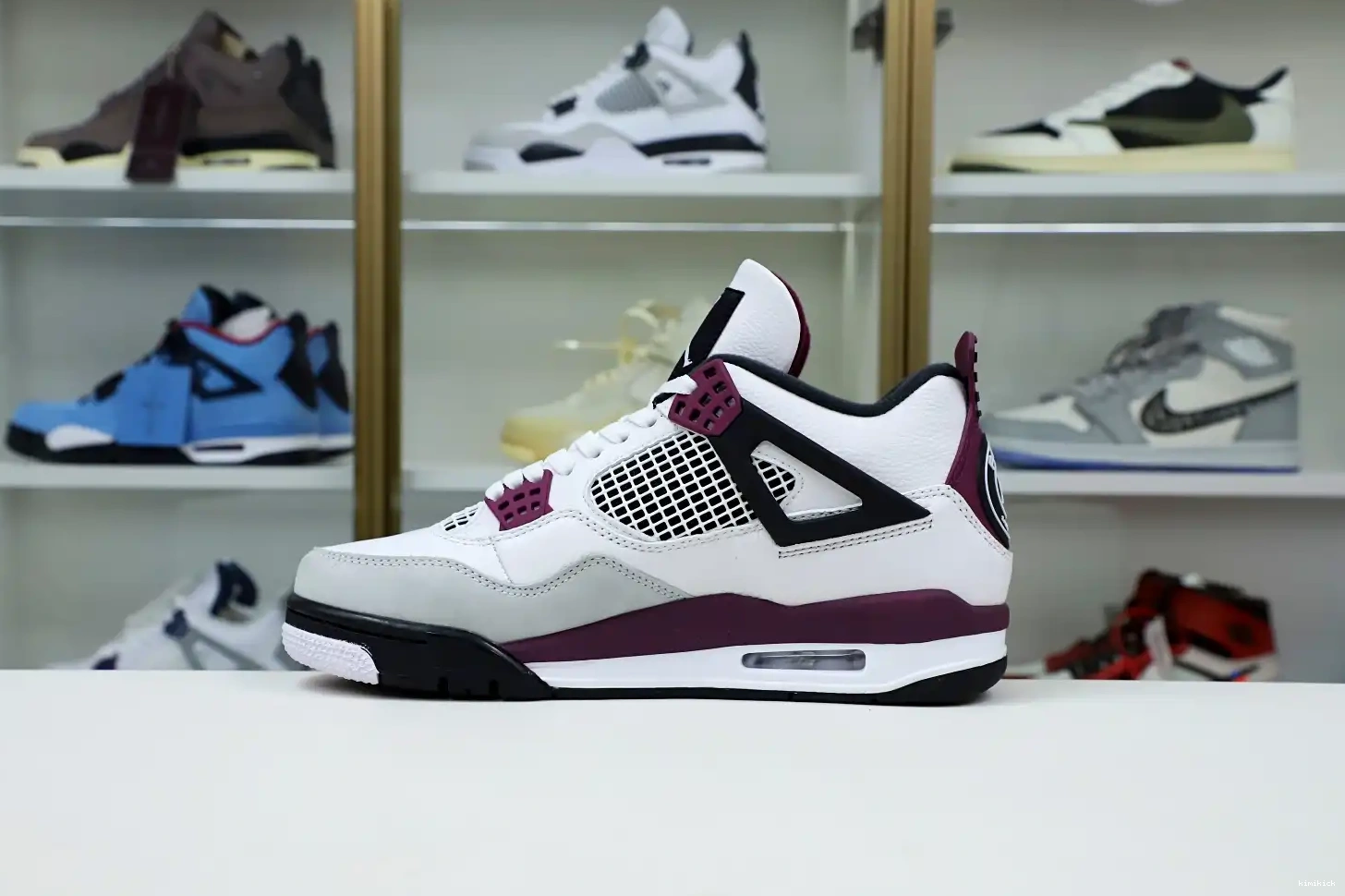 RETRO SAINT-GERMAIN AIR X Kimikick JORDAN JORDAN 4 'BORDEAUX' PARIS AIR 0424